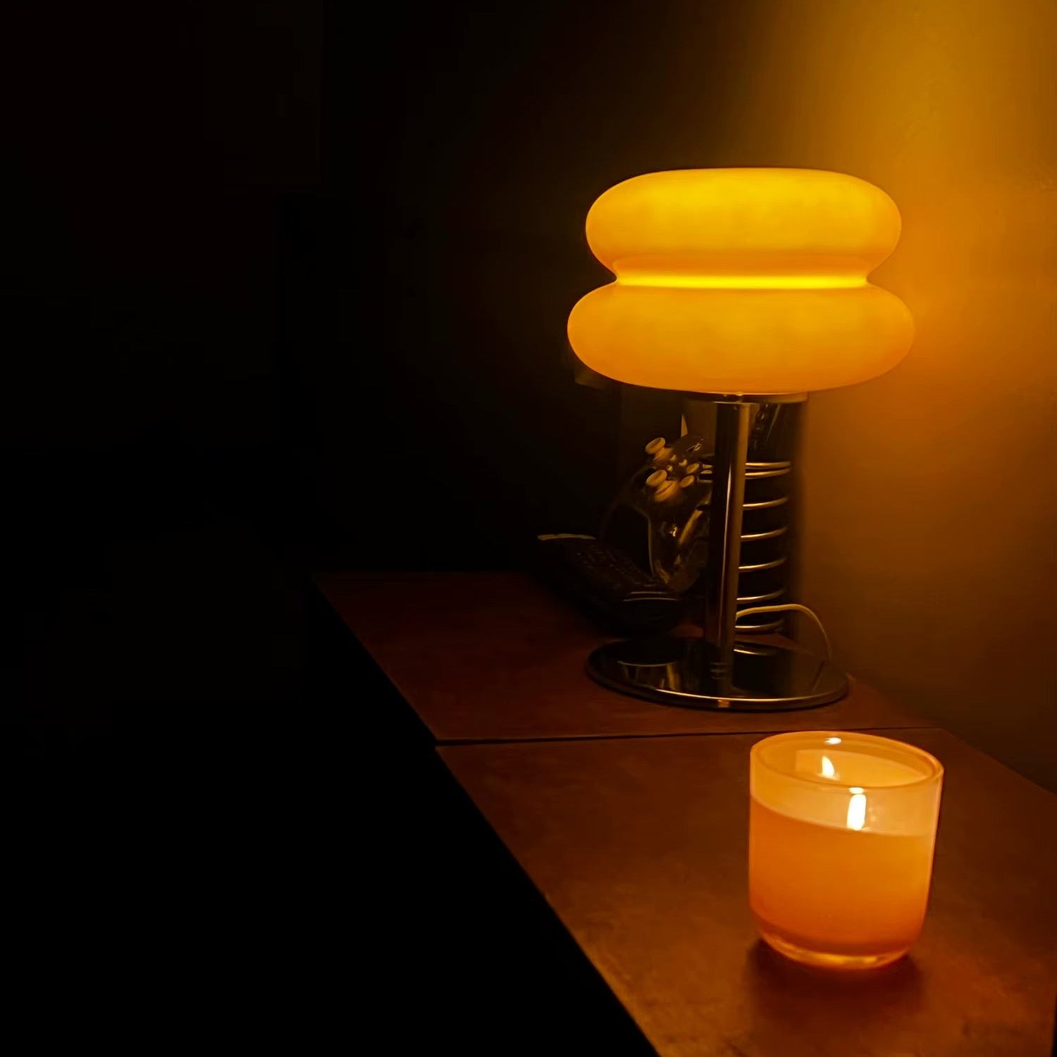 Macaron Deko-Lampe aus Glas