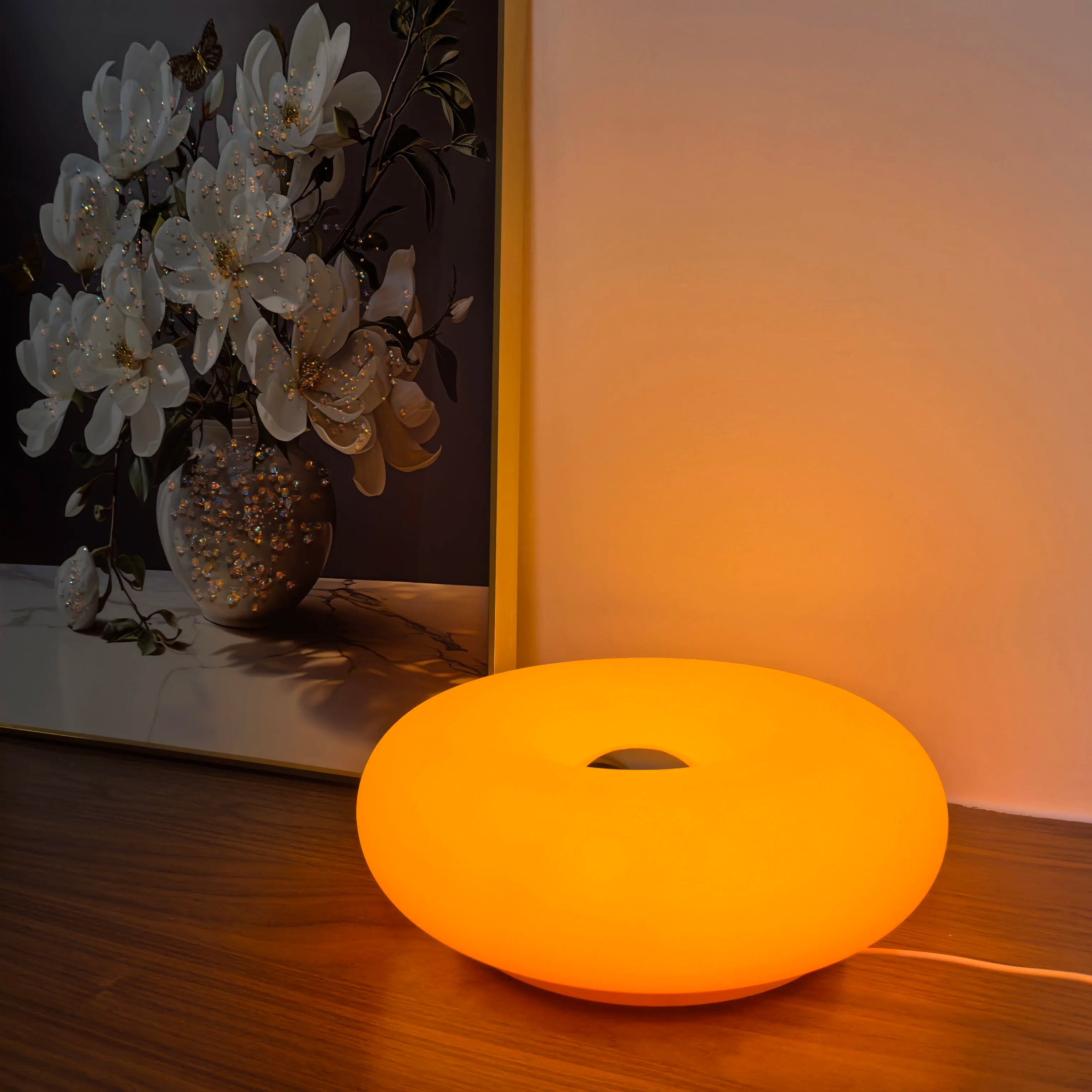 Donut Deko-Lampe im Space Age-Stil