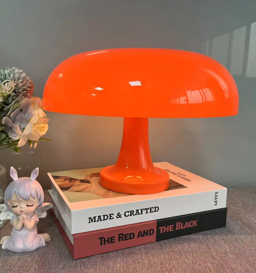 orangene Pilz-Lampe im Space Age Design
