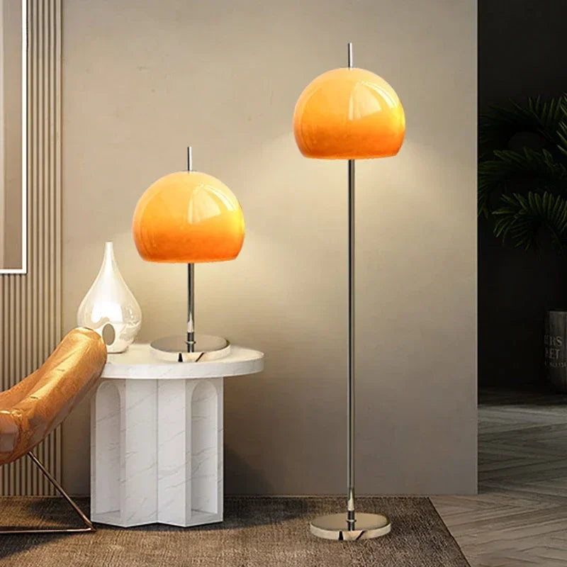 Mid Century Steh-/Dekoleuchte aus Glas