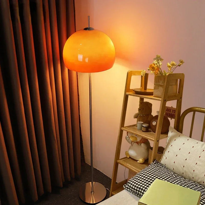 Mid Century Steh-/Dekoleuchte aus Glas