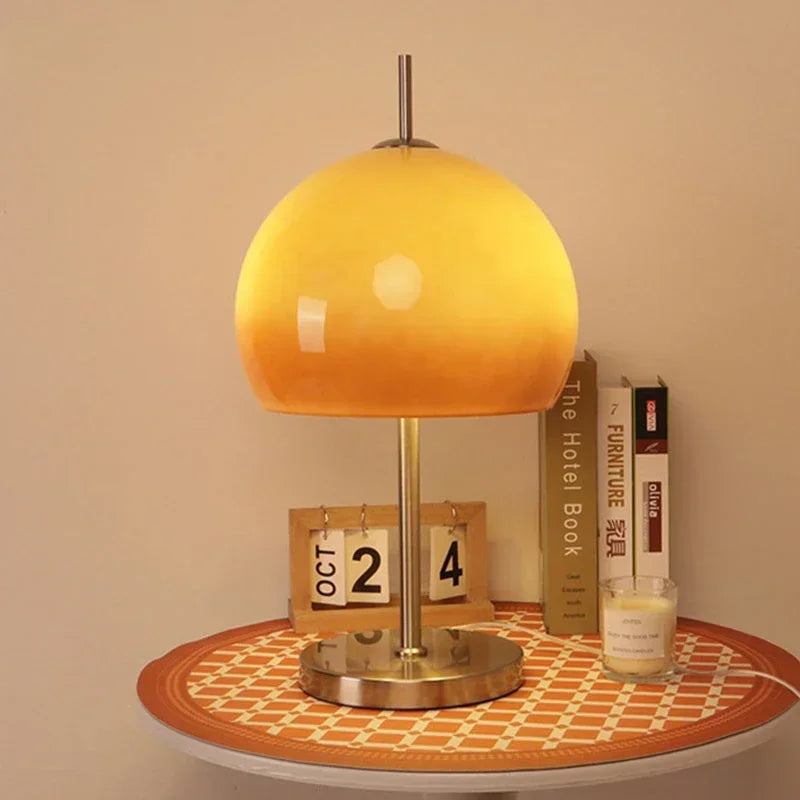 Mid Century Steh-/Dekoleuchte aus Glas